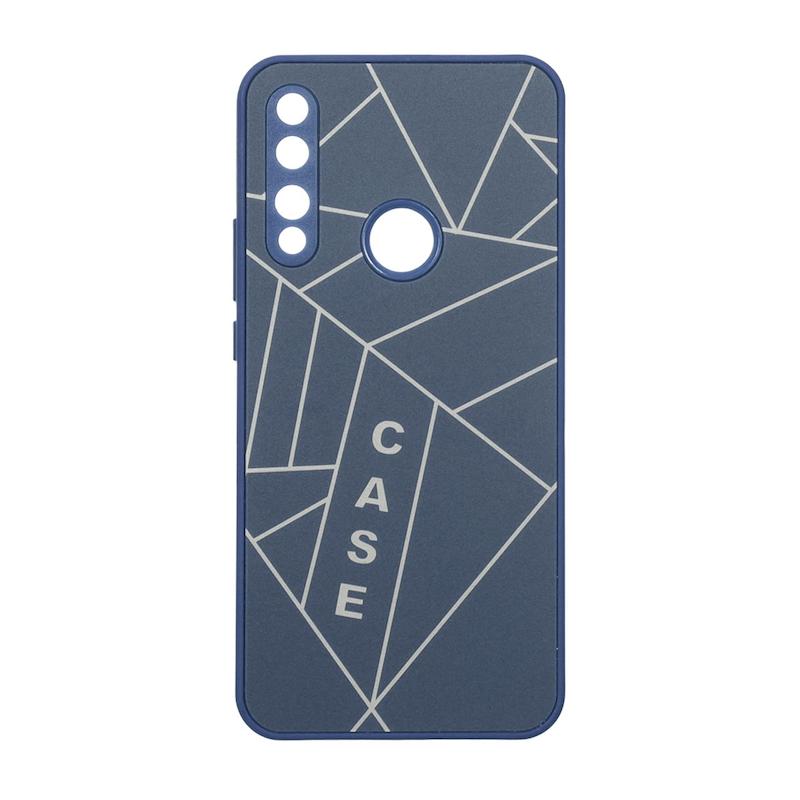 قاب گوشی Honor 9x / Y9 Prime 2019 هوآوی PVD هندسی ضد خش پشت گلس شیشه ای محافظ لنز دار سرمه ای کد 106799