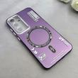 قاب گوشی Galaxy S24 FE سامسونگ So CooL اورجینال طرح مگ سیف اسپرت محافظ لنزدار بنفش کد 107538