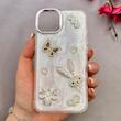 قاب گوشی iPhone 13 / iPhone 14 آیفون لاکچری رزینی لنز کرومی طرح خرگوش کد 107463
