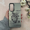 قاب گوشی Galaxy A55 سامسونگ So CooL سوکول اورجینال فانتزی دور مات دکمه کرومی طرح قلب کد 108474