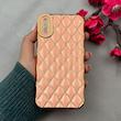 قاب گوشی iPhone X / iPhone XS آیفون ژله ای مای کیس گلد لاین لوزی دور طلایی محافظ لنز دار گلبهی کد 108763