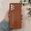قاب گوشی Galaxy A32 4G سامسونگ Ultra Design سیلیکونی ژله ای محافظ لنز دار قهوه ای کد 108240