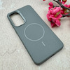 قاب گوشی Galaxy S24 FE سامسونگ لدر دیزاین SOFT Lether Design اسپیگن Spigen سیلیکونی طرح مگ سیف طوسی کد 108140