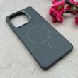 قاب گوشی Redmi Note 13 4G شیائومی لدر دیزاین SOFT Lether Design اسپیگن Spigen سیلیکونی طرح مگ سیف خاکستری کد 108183