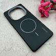 قاب گوشی Redmi Note 14 Pro 4G شیائومی لدر دیزاین SOFT Lether Design اسپیگن Spigen سیلیکونی طرح مگ سیف مشکی کد 108190