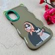 قاب گوشی Galaxy A14 سامسونگ سیلیکونی سولید SOLID منحنی عروسکی Love Story سبز کد 107731