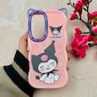 قاب گوشی Galaxy S24 FE سامسونگ سیلیکونی سولید SOLID منحنی عروسکی Love Story صورتی کد 107815