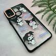 قاب گوشی Galaxy A10S سامسونگ لاین کمرا اورجینال Q Series فانتزی محافظ لنزدار طرح کرومی مشکی کد 107900
