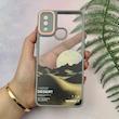 قاب گوشی Galaxy A10S سامسونگ لاین کمرا اورجینال Q Series فانتزی محافظ لنزدار طرح DESERT خاکستری کد 107902