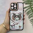 قاب گوشی iPhone 13 Pro Max آیفون لاین کمرا اورجینال Q Series فانتزی محافظ لنزدار طرح کرومی مشکی کد 107957