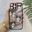قاب گوشی iPhone 13 Pro Max آیفون لاین کمرا اورجینال Q Series فانتزی محافظ لنزدار طرح کرومی مشکی کد 107958