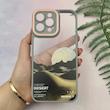 قاب گوشی iPhone 13 Pro Max آیفون لاین کمرا اورجینال Q Series فانتزی محافظ لنزدار طرح DESERT خاکستری کد 107959