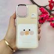 قاب گوشی iPhone 17 آیفون اورجینال فانتزی سخت آینه ای لنز کرومی ایربگ دار طرح جوجه کد 108049