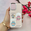 قاب گوشی iPhone 17 آیفون اورجینال فانتزی سخت آینه ای لنز کرومی ایربگ دار طرح لبوبو کد 108051