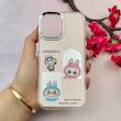 قاب گوشی iPhone 17 آیفون اورجینال فانتزی سخت آینه ای لنز کرومی ایربگ دار طرح لبوبو کد 108051