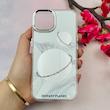 قاب گوشی iPhone 13 / iPhone 14 آیفون اورجینال فانتزی سخت آینه ای لنز کرومی ایربگ دار طرح سیاره کد 108057