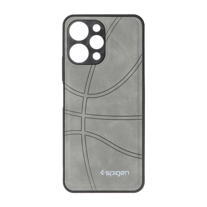 قاب گوشی Redmi 12 / Poco M6 Pro 5G شیائومی جیر NBA اسپیجن Spigen ضد ضربه محافظ لنز دار طوسی کد 109103