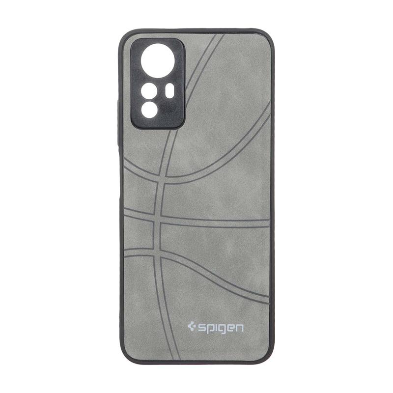 قاب گوشی Redmi Note 12S شیائومی جیر NBA اسپیجن Spigen ضد ضربه محافظ لنز دار طوسی کد 109122