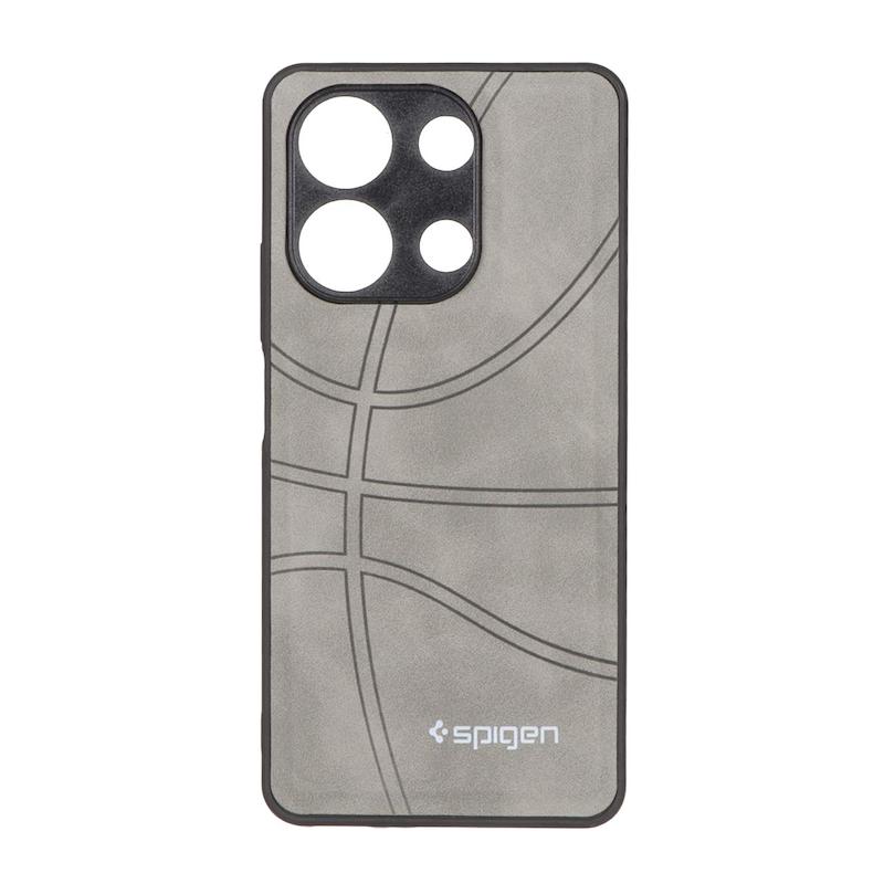 قاب گوشی Redmi Note 13 4G شیائومی جیر NBA اسپیجن Spigen ضد ضربه محافظ لنز دار طوسی کد 109128