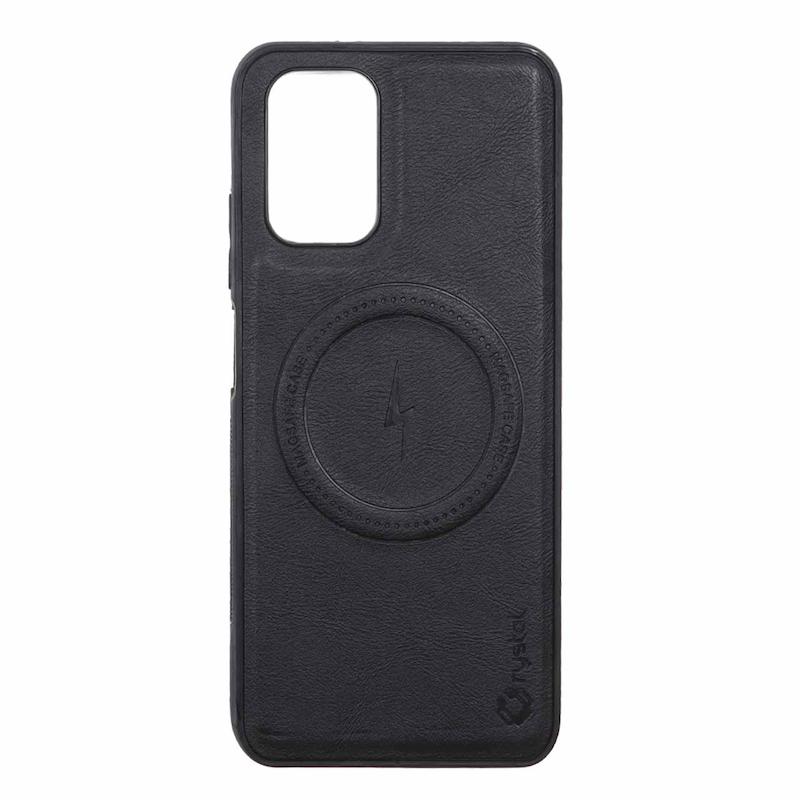 قاب گوشی Redmi Note 10S / Redmi Note 10 4G / Poco M5S شیائومی چرمی مگ سیف دار کلاسیک کریستال Crystal سخت HARD مشکی کد 108996