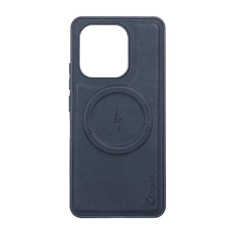 قاب گوشی Redmi Note 13 4G شیائومی چرمی مگ سیف دار کلاسیک کریستال Crystal سخت HARD سرمه ای کد 109002