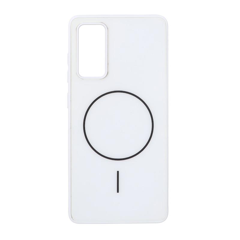 قاب گوشی Galaxy S20 FE سامسونگ طرح مگ سیف سخت HARD شیشه ای براق کلاسیک سفید کد 109242