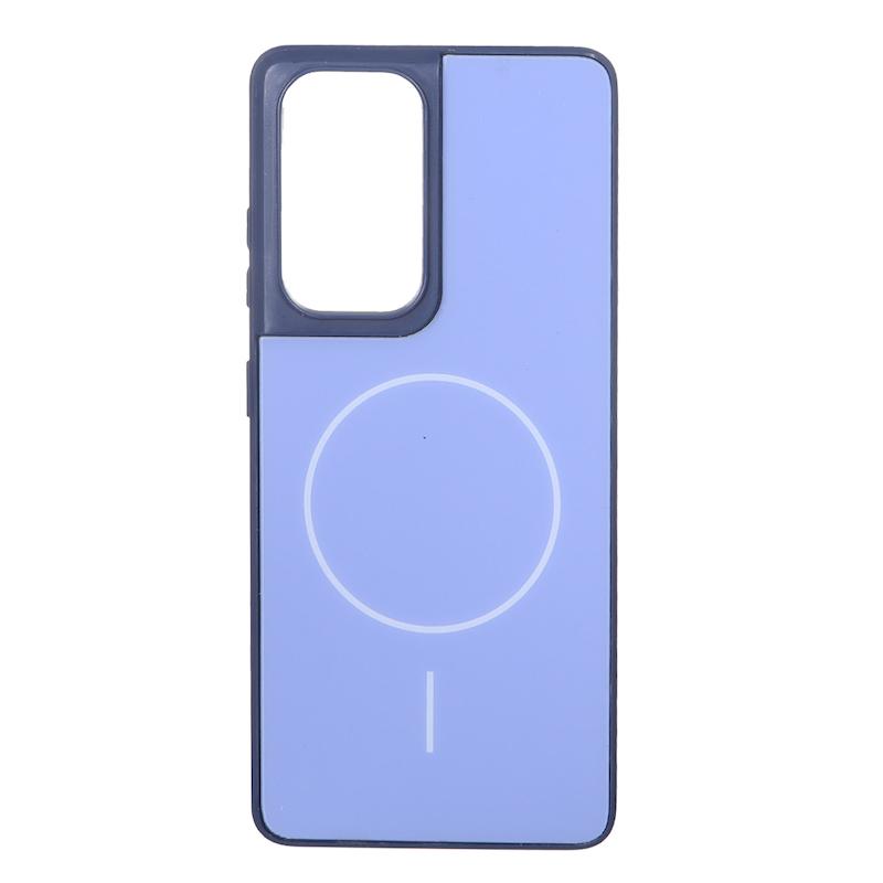 قاب گوشی Galaxy S21 Ultra سامسونگ طرح مگ سیف سخت HARD شیشه ای براق کلاسیک آبی کد 109255