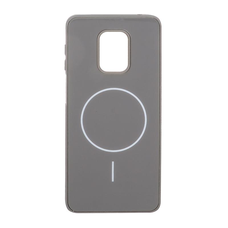 قاب گوشی Redmi Note 9S / Redmi Note 9 Pro شیائومی طرح مگ سیف سخت HARD شیشه ای براق کلاسیک طوسی کد 109290