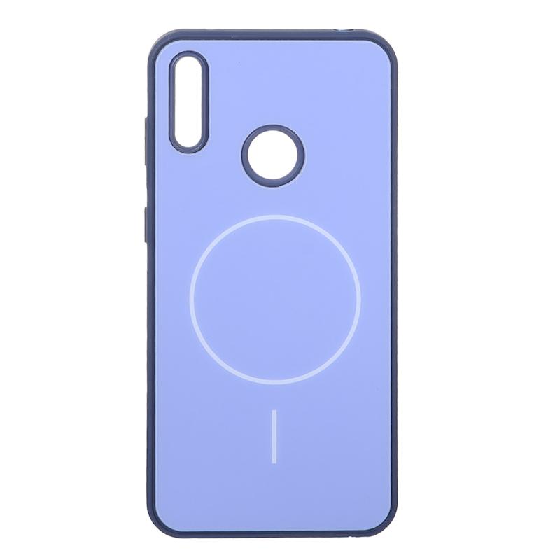 قاب گوشی Huawei Y7 2019 / Y7 Prime 2019 هوآوی طرح مگ سیف سخت HARD شیشه ای براق کلاسیک آبی کد 109297