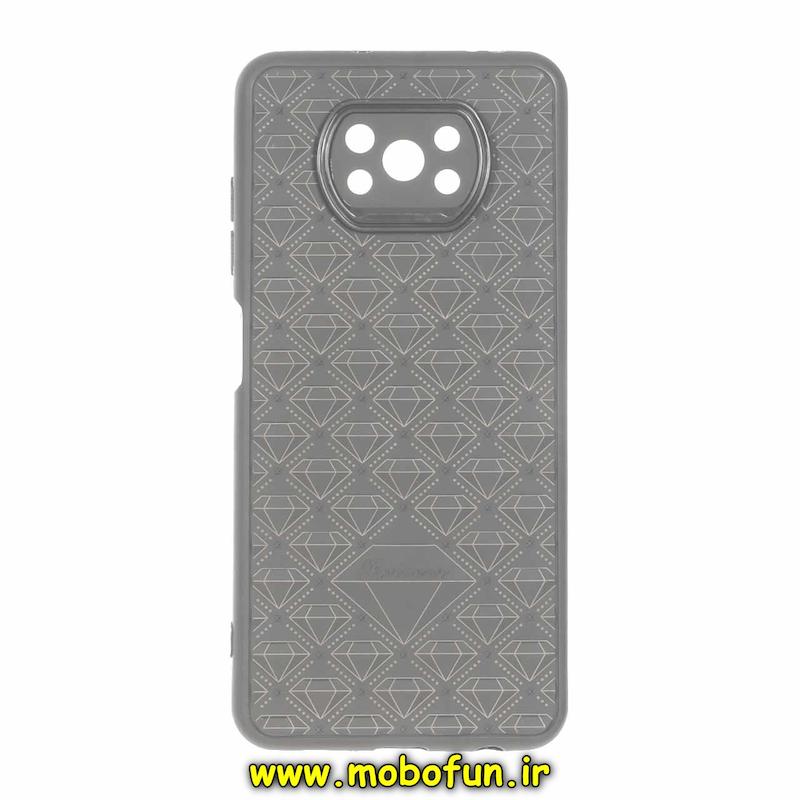 قاب گوشی Poco X3 / Poco X3 Pro شیائومی الماسی برجسته سیلیکونی ژله ای محافظ لنز دار خاکستری کد 94780