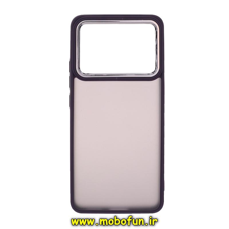 قاب گوشی Poco X6 Pro / Redmi K70E شیائومی طرح پشت مات متال کیس دور سیلیکونی بنفش کد 94804