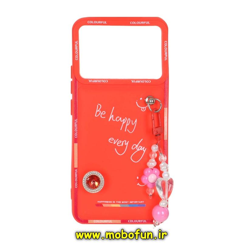 قاب گوشی Poco X6 Pro / Redmi K70E شیائومی سیلیکونی ژله ای پافر New DISIGN آویزدار قرمز کد 94809