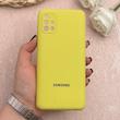 قاب گوشی Galaxy A51 سامسونگ سیلیکونی اورجینال پاک کنی درجه یک زیربسته زرد کد 109328
