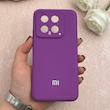 قاب گوشی Xiaomi 14 شیائومی سیلیکونی اورجینال پاک کنی درجه یک زیربسته بنفش کد 109356