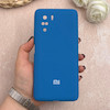 قاب گوشی Poco F3 / Mi 11i شیائومی سیلیکونی اورجینال پاک کنی درجه یک زیربسته آبی کد 109378