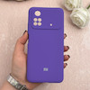 قاب گوشی Poco M4 Pro 4G شیائومی سیلیکونی اورجینال پاک کنی درجه یک زیربسته بنفش کد 109402