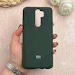 قاب گوشی Redmi Note 8 Pro شیائومی سیلیکونی اورجینال پاک کنی درجه یک زیربسته سبز تیره کد 109528
