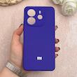 قاب گوشی Redmi Note 14 4G شیائومی سیلیکونی اورجینال پاک کنی درجه یک زیربسته بنفش تیره کد 109641