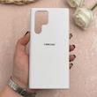 قاب گوشی Galaxy S22 Ultra سامسونگ سیلیکونی اورجینال پاک کنی درجه یک زیربسته سفید کد 109656