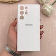 قاب گوشی Galaxy S22 Ultra سامسونگ سیلیکونی اورجینال پاک کنی درجه یک زیربسته سفید کد 109657