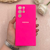قاب گوشی Galaxy S22 Ultra سامسونگ سیلیکونی اورجینال پاک کنی درجه یک زیربسته سرخابی کد 109658