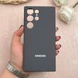 قاب گوشی Galaxy S23 Ultra سامسونگ سیلیکونی اورجینال پاک کنی درجه یک زیربسته خاکستری کد 109672