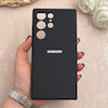 قاب گوشی Galaxy S23 Ultra سامسونگ سیلیکونی اورجینال پاک کنی درجه یک زیربسته مشکی کد 109687