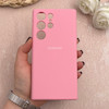 قاب گوشی Galaxy S23 Ultra سامسونگ سیلیکونی اورجینال پاک کنی درجه یک زیربسته صورتی کد 109688