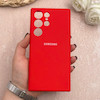 قاب گوشی Galaxy S23 Ultra سامسونگ سیلیکونی اورجینال پاک کنی درجه یک زیربسته قرمز کد 109692