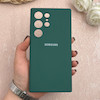 قاب گوشی Galaxy S24 Ultra سامسونگ سیلیکونی اورجینال پاک کنی درجه یک زیربسته سبز کد 109713