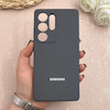 قاب گوشی Galaxy S25 Ultra سامسونگ سیلیکونی اورجینال پاک کنی درجه یک زیربسته خاکستری کد 109717