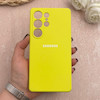 قاب گوشی Galaxy S25 Ultra سامسونگ سیلیکونی اورجینال پاک کنی درجه یک زیربسته زرد کد 109719