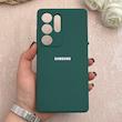 قاب گوشی Galaxy S25 Ultra سامسونگ سیلیکونی اورجینال پاک کنی درجه یک زیربسته سبز کد 109721