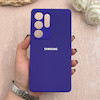 قاب گوشی Galaxy S25 Ultra سامسونگ سیلیکونی اورجینال پاک کنی درجه یک زیربسته بنفش تیره کد 109726